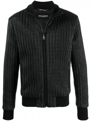 Стеганая куртка-бомбер Dolce & Gabbana. Цвет: черный