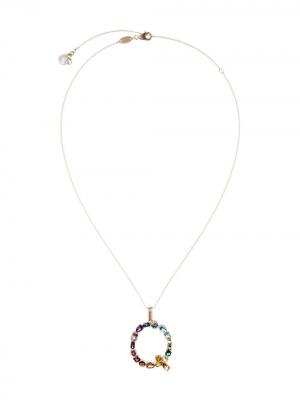 Колье с подвеской в форме буквы Q из топазов Dolce & Gabbana. Цвет: золотистый