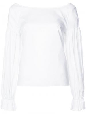 Блузка с объемными рукавами Milly. Цвет: белый