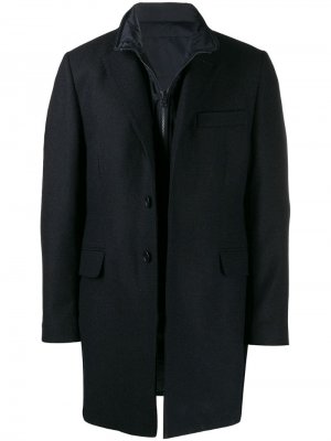 Классическое пальто с дутой подкладкой Fay. Цвет: синий