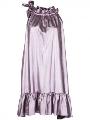 Платье мини Darcey с вырезом халтер Cynthia Rowley. Цвет: фиолетовый