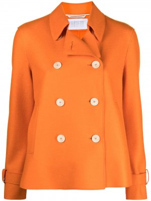 Двубортный пиджак Harris Wharf London. Цвет: оранжевый