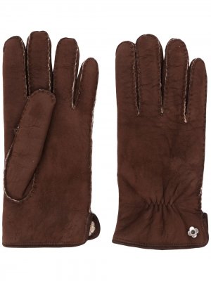 Меховые перчатки Lardini. Цвет: коричневый