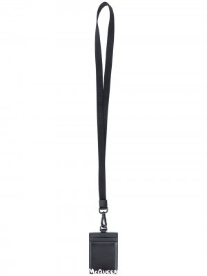 Ланъярд с держателем для бейджа и логотипом Alexander McQueen. Цвет: черный