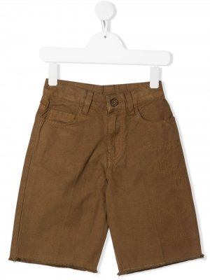 Джинсовые шорты с логотипом Nº21 Kids. Цвет: коричневый