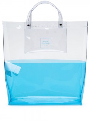 Прозрачная сумка-тоут с логотипом Opening Ceremony. Цвет: синий
