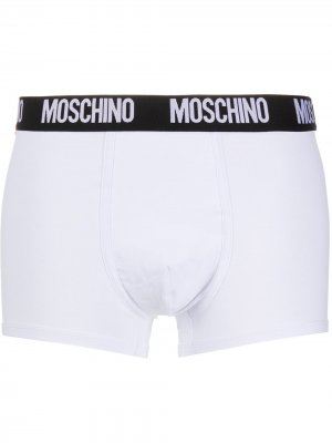 Боксеры с логотипом Moschino. Цвет: белый