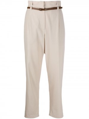 Зауженные брюки с завышенной талией Brunello Cucinelli. Цвет: нейтральные цвета