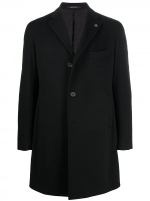 Однобортное пальто Tagliatore. Цвет: черный