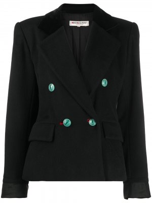 Двубортный пиджак свободного кроя Yves Saint Laurent Pre-Owned. Цвет: черный