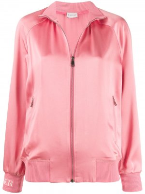 Спортивная куртка с логотипом Moncler. Цвет: розовый