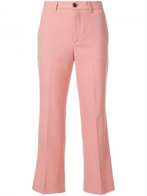 Укороченные брюки Miu. Цвет: розовый