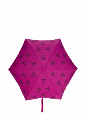 Зонт с логотипом Double Question Mark Moschino. Цвет: розовый