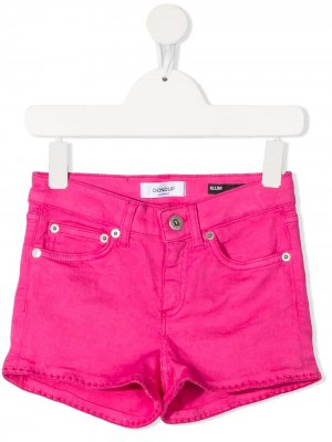 Джинсовые шорты Klum с бахромой Dondup Kids. Цвет: розовый
