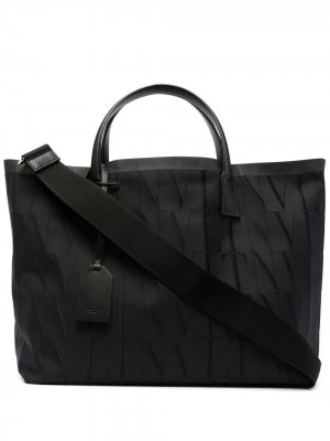 Жаккардовая сумка-тоут с логотипом VLTN Valentino Garavani. Цвет: черный