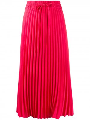 Плиссированная юбка миди RED Valentino. Цвет: розовый