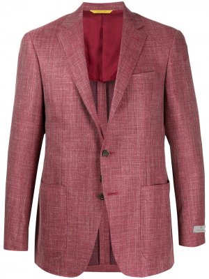 Однобортный пиджак Canali. Цвет: красный