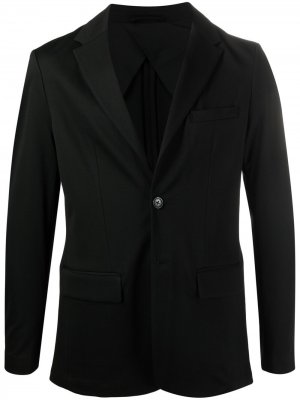 Однобортный пиджак Emporio Armani. Цвет: черный