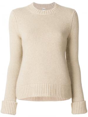 Вязаный кашемировый свитер Khaite. Цвет: нейтральные цвета