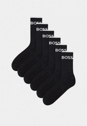 Носки 6 пар Boss. Цвет: черный