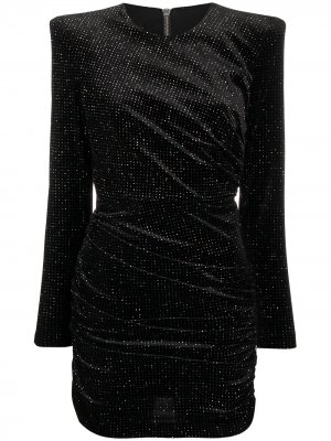 Платье мини Raine с блестками Alex Perry. Цвет: черный