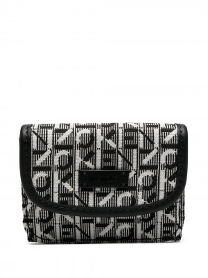 Жаккардовый кошелек Courier с логотипом Kenzo. Цвет: черный
