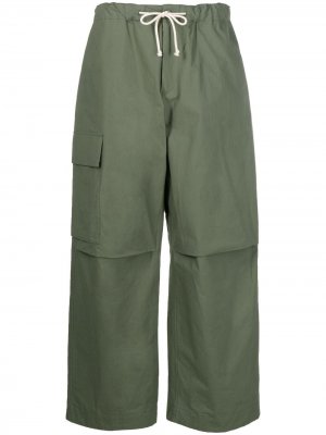 Прямые брюки с завышенной талией Jil Sander. Цвет: зеленый