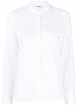 Поплиновая рубашка с многослойным воротником Peserico. Цвет: белый