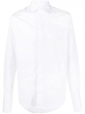 Рубашка узкого кроя Canali. Цвет: белый