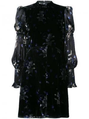 Платье с объемными рукавами Rebecca Taylor. Цвет: чёрный