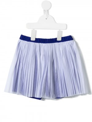 Плиссированная юбка из тюля Il Gufo. Цвет: синий