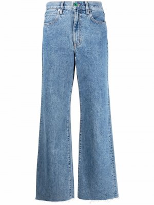 Широкие джинсы с завышенной талией Slvrlake. Цвет: синий