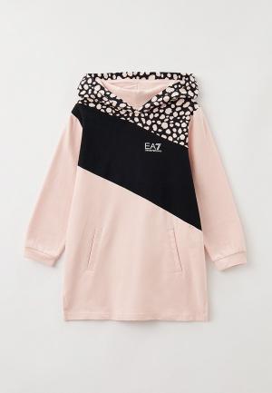 Платье EA7. Цвет: розовый