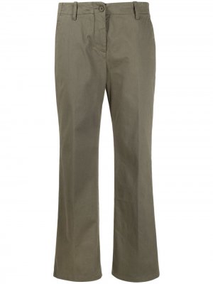 Укороченные брюки широкого кроя Aspesi. Цвет: зеленый