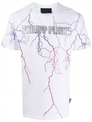 Декорированная футболка Philipp Plein. Цвет: белый