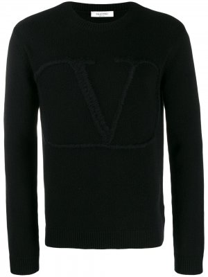 Трикотажный свитер с логотипом Vlogo Valentino. Цвет: черный