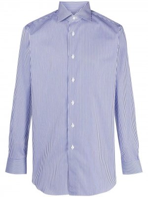 Полосатая рубашка Brioni. Цвет: синий