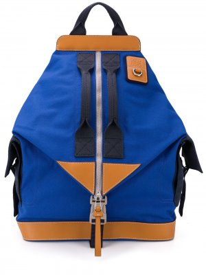 Рюкзак в стиле колор-блок LOEWE. Цвет: синий