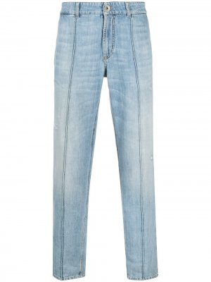 Укороченные зауженные джинсы Brunello Cucinelli. Цвет: синий