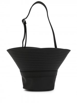 Сумка-ведро в форме шляпы MM6 Maison Margiela. Цвет: черный
