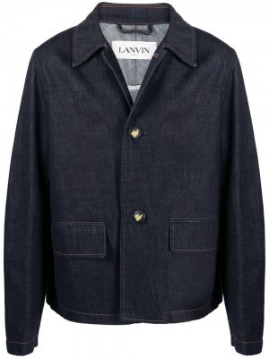 Джинсовая куртка с тисненым логотипом LANVIN. Цвет: синий