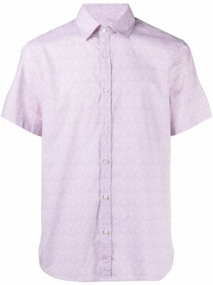 Рубашка на пуговицах с короткими рукавами Canali. Цвет: розовый