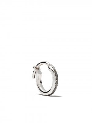 Единичная серьга-кольцо из белого золота с бриллиантами Ileana Makri. Цвет: черный
