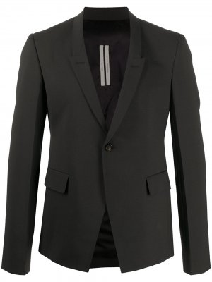 Однобортный пиджак с заостренными лацканами Rick Owens. Цвет: черный