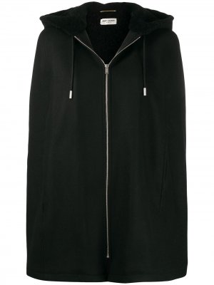 Куртка-кейп с капюшоном Saint Laurent. Цвет: черный