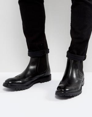 Черные кожаные ботинки челси  Bosworth Base London. Цвет: черный