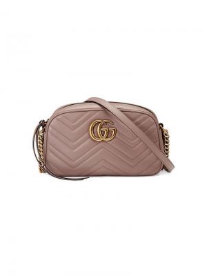 Маленькая сумка на плечо GG Marmont Gucci. Цвет: розовый