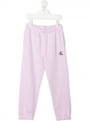 Спортивные брюки с вышитым логотипом Calvin Klein Kids. Цвет: фиолетовый