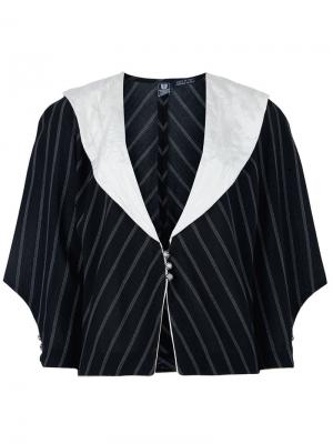 Пиджак в полоску Emanuel Ungaro Pre-Owned. Цвет: черный