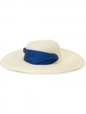 Шляпа с лентой Eugenia Kim. Цвет: белый